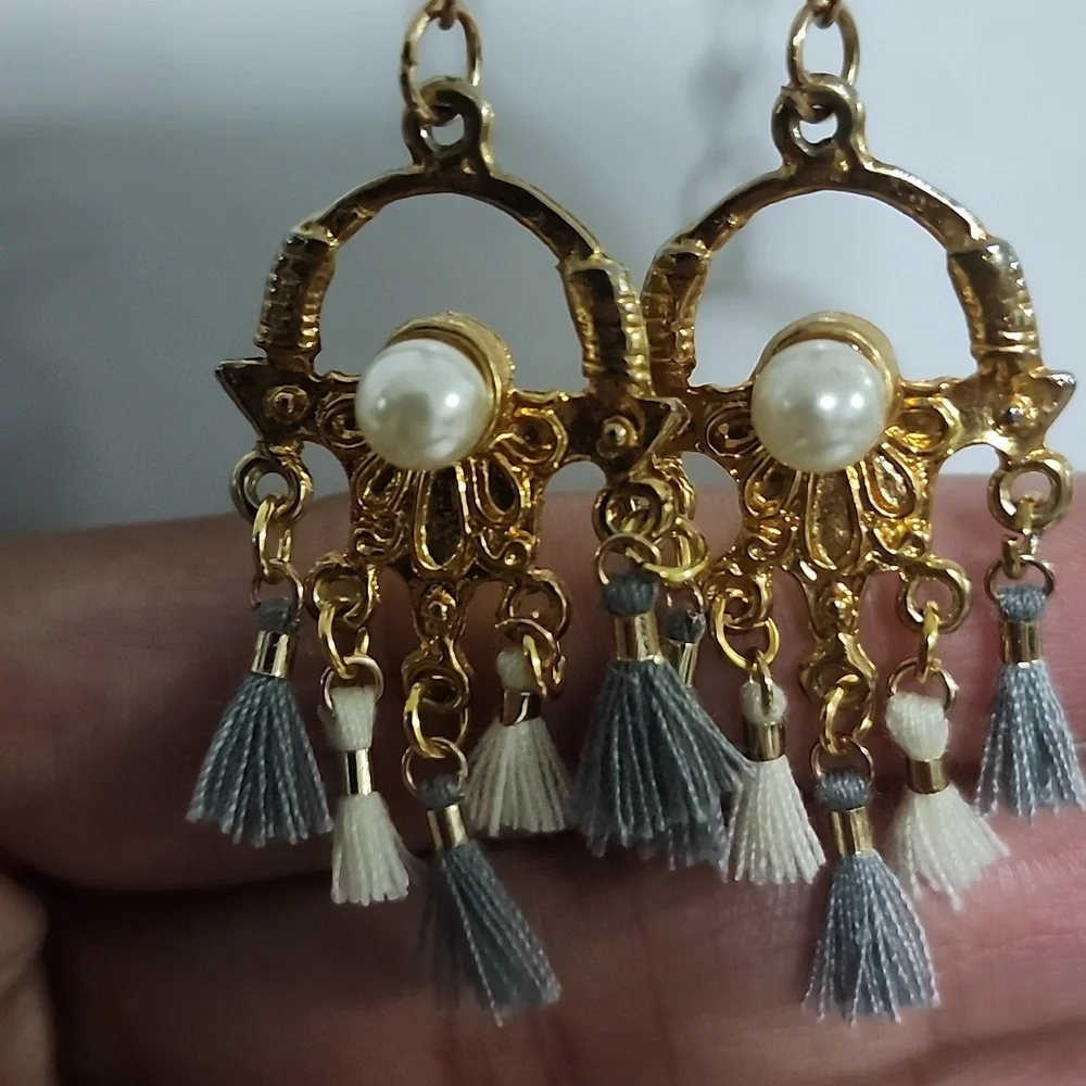 Handcrafted Boho Belle Tassel Earrings - Picture 5 of 5
